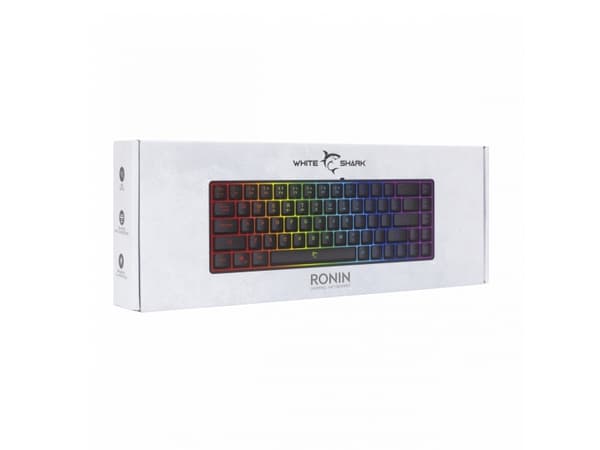 White Shark RONIN Black, Kabel, USB, Membrantangentbrytare, QWERTY, Svart