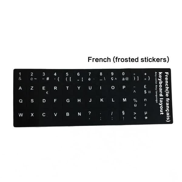 2ST franskt AZERTY-klistermärke för tangentbordsnycklar för bärbar dator