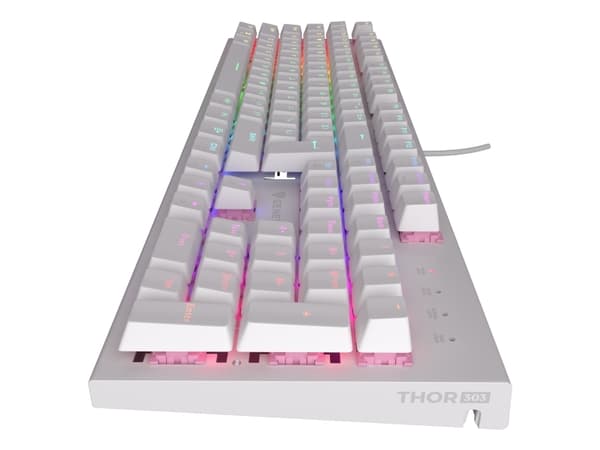 GENESIS Thor 303, Wired, USB, Mechanical, QWERTY, RGB LED, White