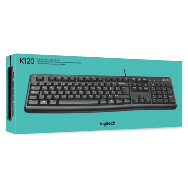 Tangentbord Logitech Keyboard K120 for Business Svart QWERTY