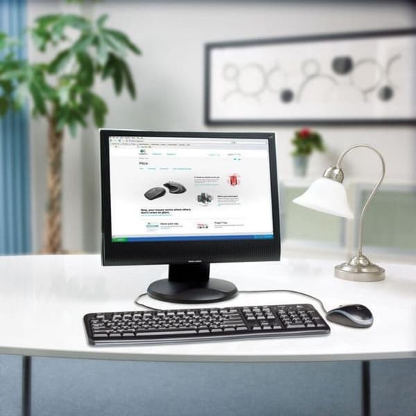 Tangentbord med optisk mus Logitech Desktop MK120 Svart QWERTY Qwerty UK