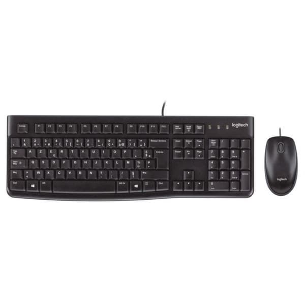 Tangentbord med optisk mus Logitech Desktop MK120 Svart QWERTY Qwerty UK