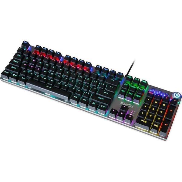 Tastatur Ibox AURORA K-3 Sort/Sølvfarvet Sølvfarvet QWERTY