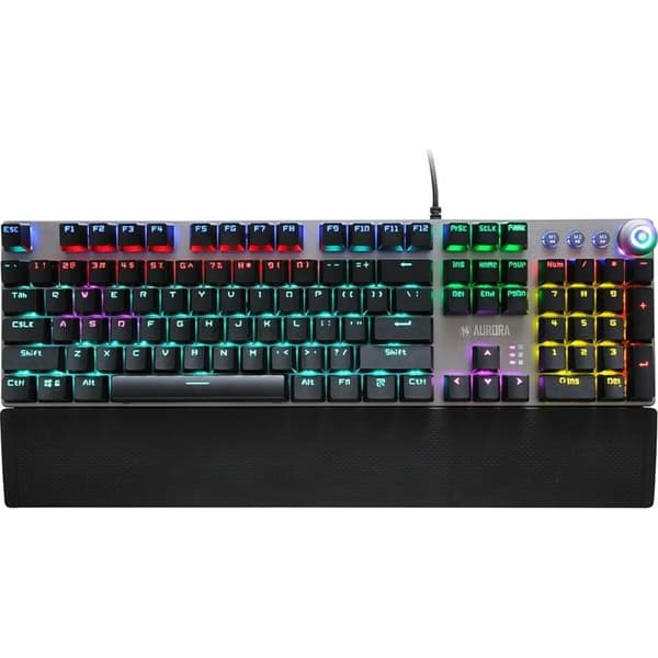 Tastatur Ibox AURORA K-3 Sort/Sølvfarvet Sølvfarvet QWERTY