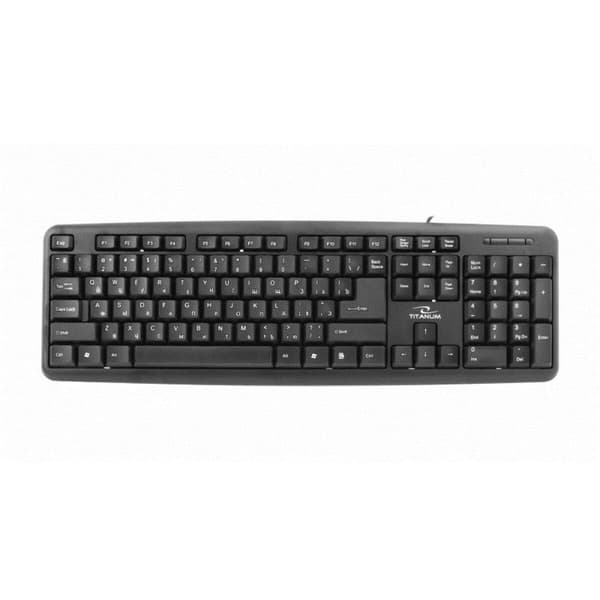 Tastatur Titanum TKR101 Sort Monochrome Engelsk Russisk QWERTY