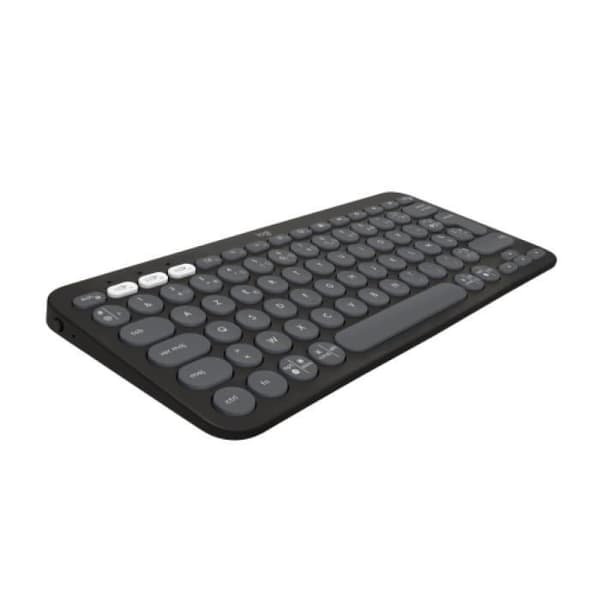 Tangentbord - Trådlöst - Logitech - Pebble Keys 2 K380s - Lättbyteknapp - Svart