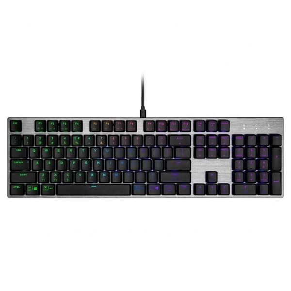 Gaming tangentbord - COOLER MASTER - SK652GKTR1FR - Azerty - RGB-bakgrundsbelysning - Trådbundna Svart, Grå