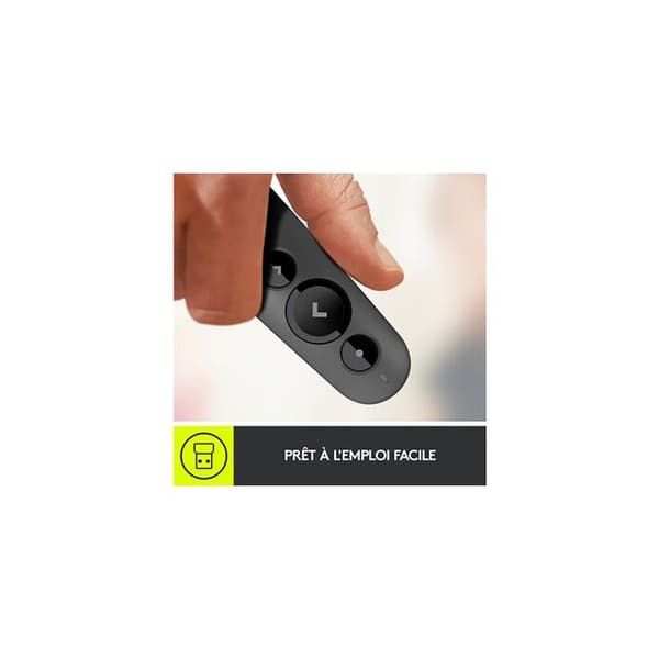 Presentationsfjärrkontroll - Logitech - R500 - Grafit - Trådlös - Laser