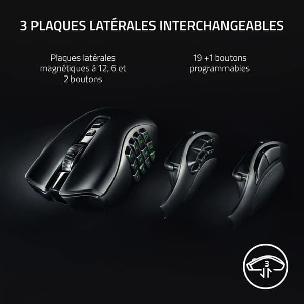 Gamingmus - RAZER - Naga V2 Pro - Trådad - Svart - 8886419333890