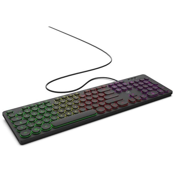 RGB trådbundet tangentbord - MOBILITY LAB - ML306858 - AZERTY - Flerfärgad bakgrundsbelysning - Runda tangenter