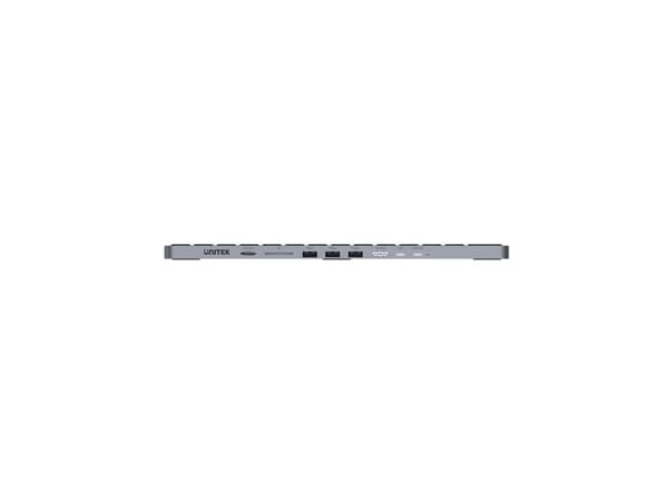 Unitek - Tangentbord - 9-i-1 hub - USB-C - rymdgrå