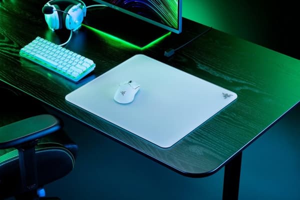 Razer Atlas Gaming Mouse Pad - Premium härdat glas - 40 x 45 cm - Vit