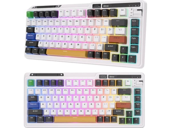 Klawiatura Royal Kludge Klawiatura mechaniczna Royal Kludge KZZI K75 pro RGB, Eternity Switch (czarno-biała)
