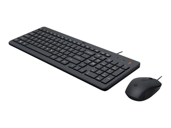 Tangentbord och mus - HP - 150 - Trådbunden - AZERTY - Svart
