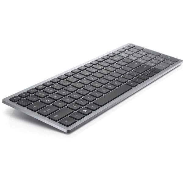 DELL KB740 trådlöst tangentbord - tyskt QWERTZ - grått, svart - RF + Bluetooth - 36 månaders batteritid