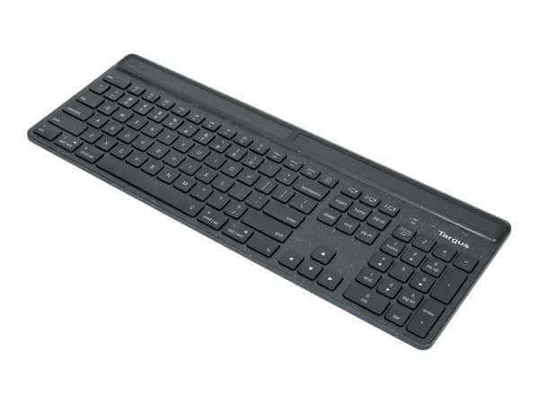 Targus EcoSmart - Tastatur - kestävä energiankeruu - antimikrobiel - bagbelyst - trådløs - Bluetooth 5.0 - QWERTY - Nordisk - tastkontakt: Scissor-Ke