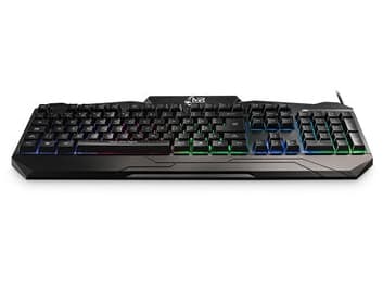 MediaRange MRGS102-UK, Kabel, USB, QWERTY, RGB LED, Svart, Mus inkluderad