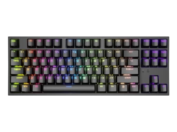 GAMING TANGENTBORD GENESIS THOR 404 TKL US RGB BAKGRUNDSBELYSNING MEKANISKT SVART KAILH BOX BRUN