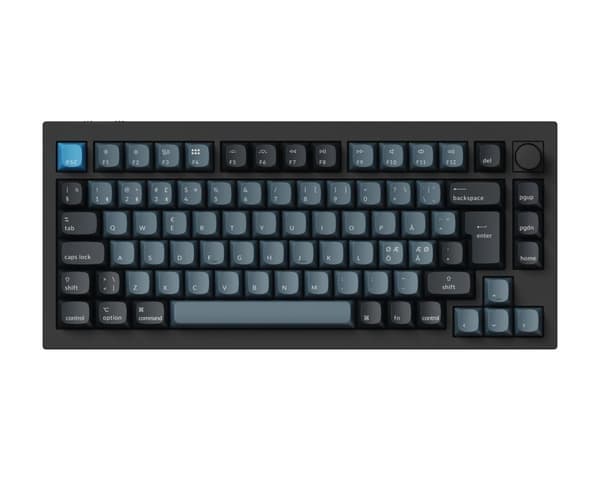 Q1 Pro QMK 75% RGB Knob Hotswap Trådlöst Tangentbord - Black [K Pro Red]