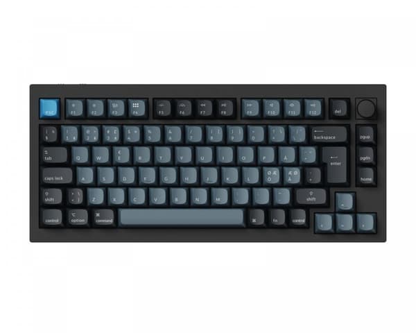 Q1 Pro QMK 75% RGB Knob Hotswap Trådløs Tastatur - Black [K Pro Red]