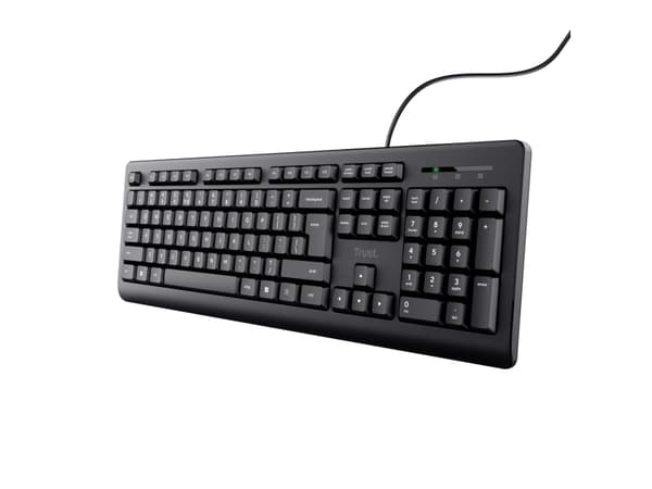Langallinen näppäimistö Trust Keyboard BASICS FI musta