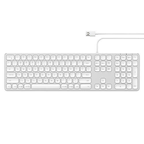SATECHI USB-tangentbord med numerisk aluminiumtangentbord kompatibel med iMac 2017-2016, iMac Pro och mer (amerikansk engelska, A