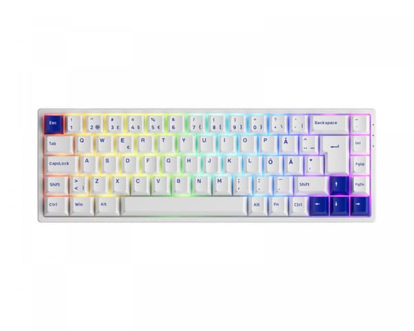 3068B Blue/White ISO Trådløs Tastatur [Akko CS Jelly Pink]