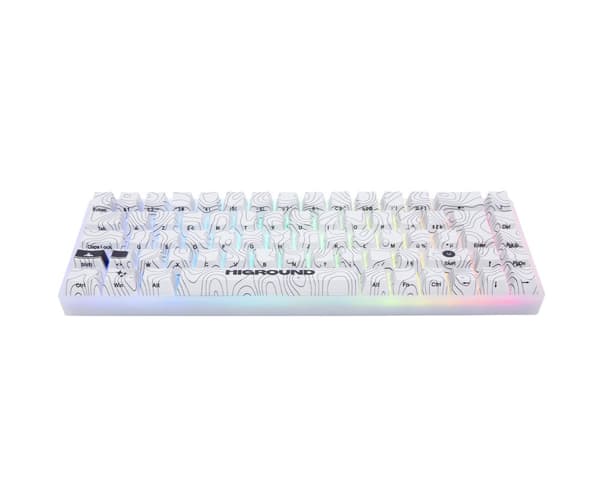 SNOWSTONE Base 65 Hotswap Gaming Tastatur - ISO UK [White Flame]