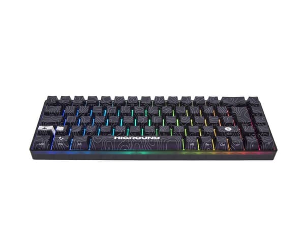 BLACKICE Base 65 Hotswap Gaming Keyboard - ISO German [White Flame]