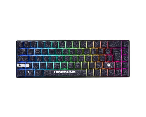 BLACKICE Base 65 Hotswap Gaming Näppäimistö - ISO UK [White Flame]