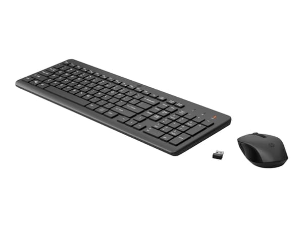 HP 330 - Tastatur- og mussett - trådløs - 2.4 GHz - svart - for HP 21, 22, 24, 27; Laptop 15, 15s, 17; Pavilion 24, 27, TP01; Pavilion Laptop 14, 15
