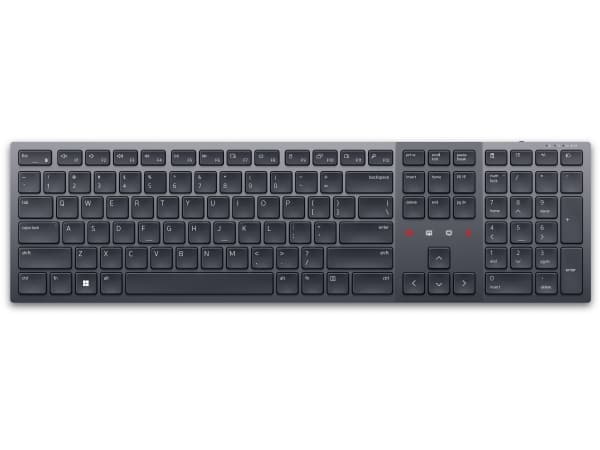 Dell Premier KB900 - Tangentbord - samarbete - bakgrundsbelyst - trådlös - 2.4 GHz, Bluetooth 5.1 - QWERTY - USA, internationellt - grafit - med 3 ye