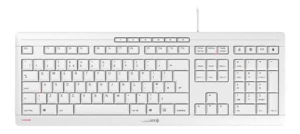 Cherry Stream-tastatur, nordisk layout, hvit Grå