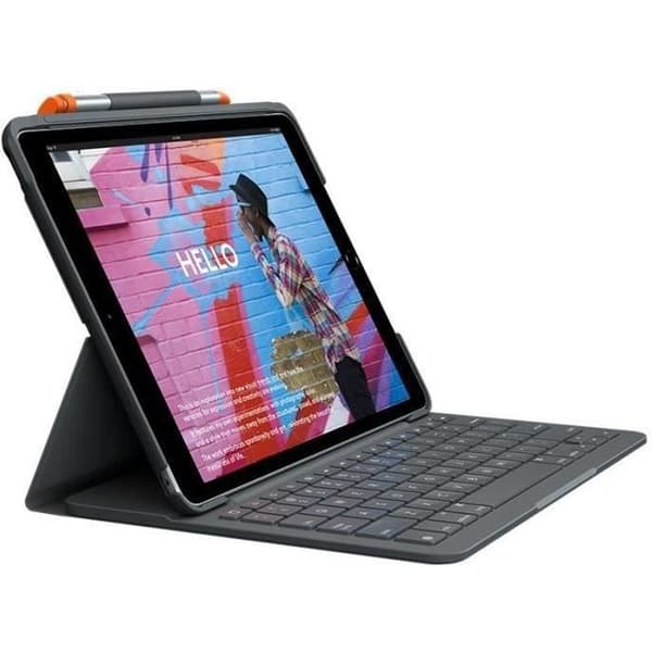 Logitech Slim Folio iPad 7:e generation grafit esp mediter sp svart svart Noir