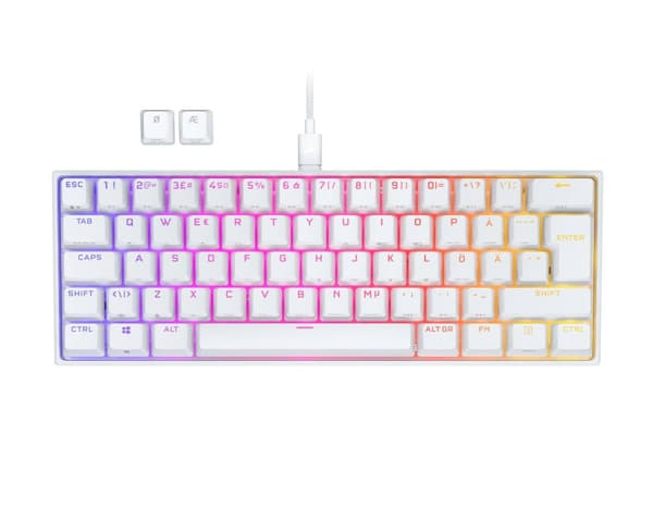 K65 RGB PBT Gaming Tastatur [MX Red] - Hvid