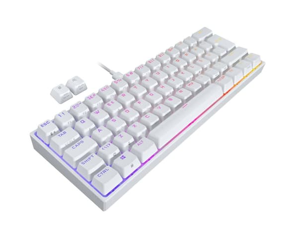 K65 RGB PBT Gaming Tastatur [MX Red] - Hvid