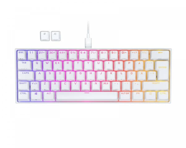 K65 RGB PBT Gaming Tastatur [MX Red] - Hvid