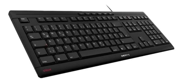 Cherry Stream-tastatur, nordisk layout, Svart Sort
