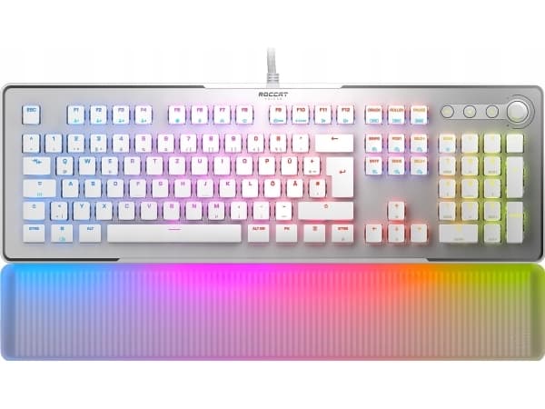 Roccat KEYBOARD ROCCAT VULCAN II MAX AIMO RGB, RED SWITCH, HVID (US)
