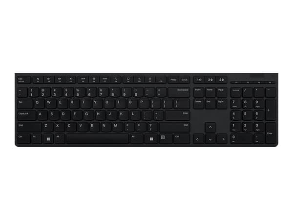 Lenovo Professional - Tangentbord - uppladdningsbar - full size - trådlös - Bluetooth, 2.4 GHz - QWERTY - estnisk - grå - brun låda - CRU