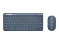 Miniatyrbild 1 av 2: Trust Lyra Multi-Device - Sats med tangentbord och mus - trådlös - Bluetooth, 2.4 GHz - QWERTY - amerikansk - blå - låda