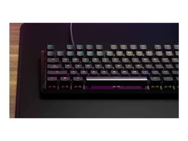 CORSAIR K70 CORE RGB - Tastatur - mechanical, gaming - 100% - full size - backlit - USB - QWERTY - USA - tastsvitsj: CORSAIR MLX Red - svart