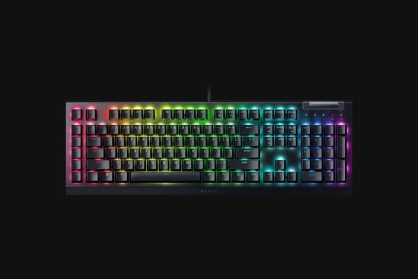 Razer BlackWidow V4 X - Tangentbord - 100% - full size - med mediavals - bakgrundsbelyst - USB - QWERTY - Nordisk - tangentbrytare: Razer Green