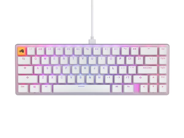 Glorious PC Gaming Race GMMK 2, 65%, Kabel, USB, Mekaniska tangentbrytare, RGB LED, Vit Vit