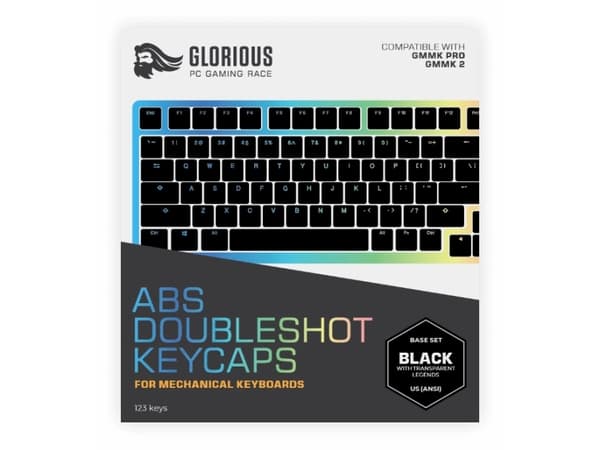Glorious PC Gaming Race Doubleshot Keycaps V2, Tastaturtaster, Akrylonitril-butadien-styren (ABS), Sort