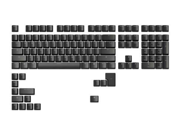 Glorious PC Gaming Race Doubleshot Keycaps V2, Tastaturtaster, Akrylonitril-butadien-styren (ABS), Sort