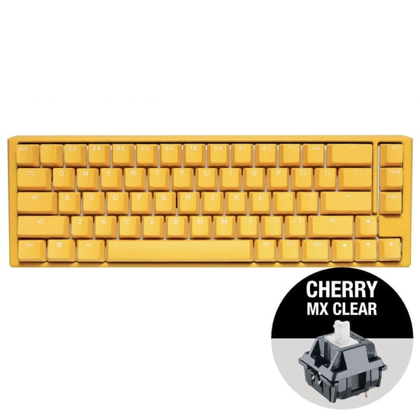 Mechanical Keyboard Ducky One 3 Yellow SF 65%, Cherry MX Clear