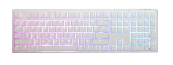 Mechanical Keyboard Ducky One 3 Pure White Full Size Hotswap Cherry MX Brown, RGB, PBT Keycaps