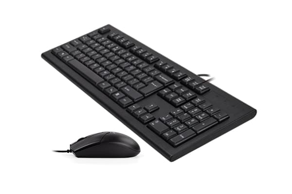 A4Tech 46009 Mouse & Keyboard KR-85550 Black Svart