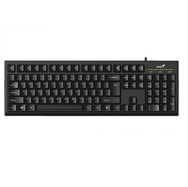 TASTATURA GENIUS USB, 104 taste, black, "Smart KB-100 RO", aranjament romana (diacritice), "31300005418"  (timbru verde 0.8 lei) Sort